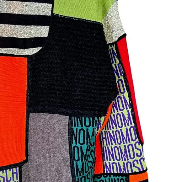 Moschino Couture Jeremy Scott US 6 Patchwork Wool Cardigan Sweater - Picture 8 of 14